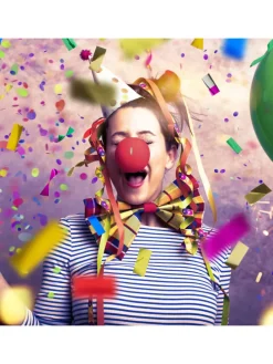 10 x Party Popper Streifen in Bunt - 40 cm