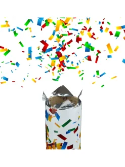 10 x Party Popper Streifen in Bunt - 40 cm