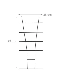 2 x Pflanzenstütze in Schwarz - (B)35 x (H)79 cm