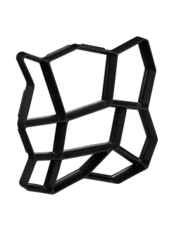 4 x Pflasterform 9 Kammern in Schwarz - (B)35 x (T)35 cm