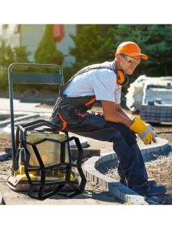 4 x Pflasterform 9 Kammern in Schwarz - (B)35 x (T)35 cm