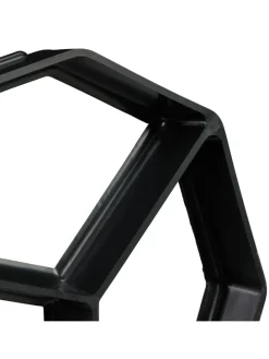 4 x Pflasterform 9 Kammern in Schwarz - (B)35 x (T)35 cm