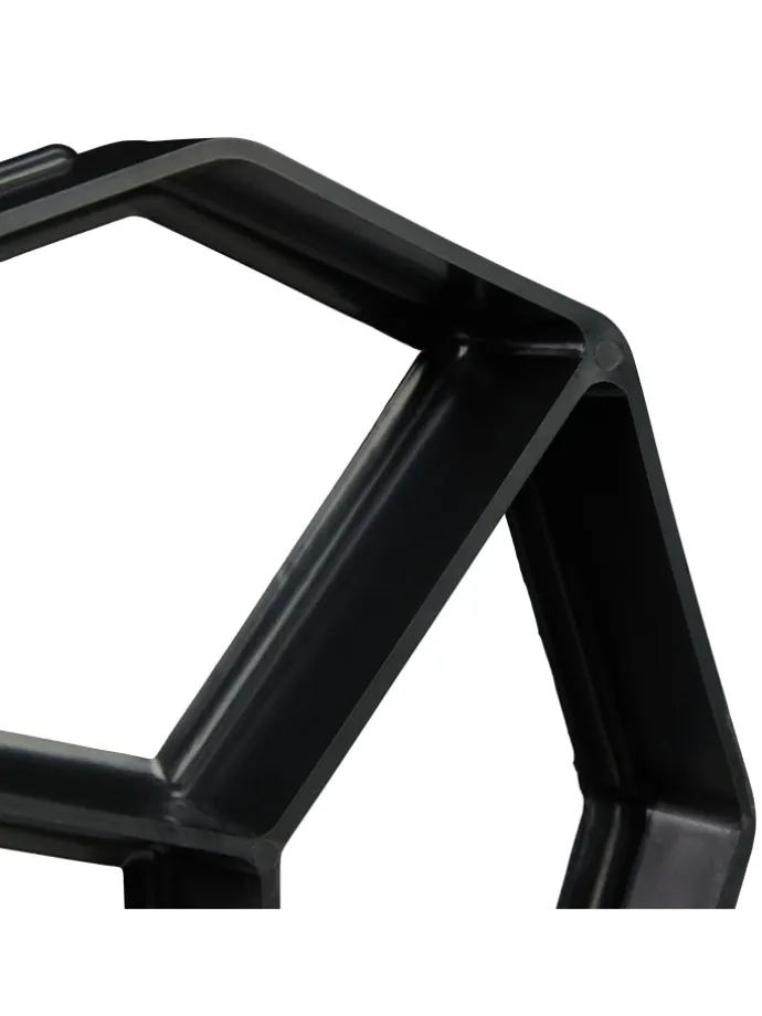 4 x Pflasterform 9 Kammern in Schwarz - (B)35 x (T)35 cm