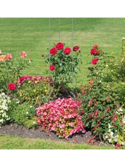 2 x Rankhilfe in Grau - (H)150 x Ø30 cm