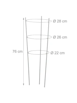 2 x Rankhilfe in Grau - (H)76 x Ø 28 cm