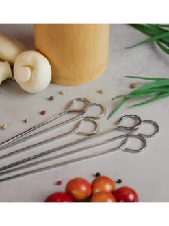 30 x Schaschlikspieße in Silber