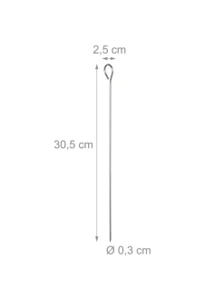 30 x Schaschlikspieße in Silber