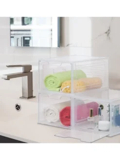 6 x Schuhboxen in Transparent - (B)25 x (H)18 x (T)34 cm