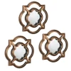 3 x Spiegel in Gold/ Schwarz - (B)25,5 x(H)25,5 cm