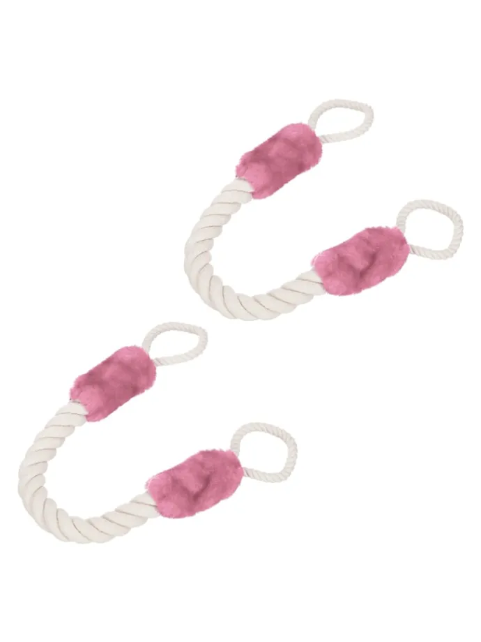 4 x Türkordel in Creme/ Rosa