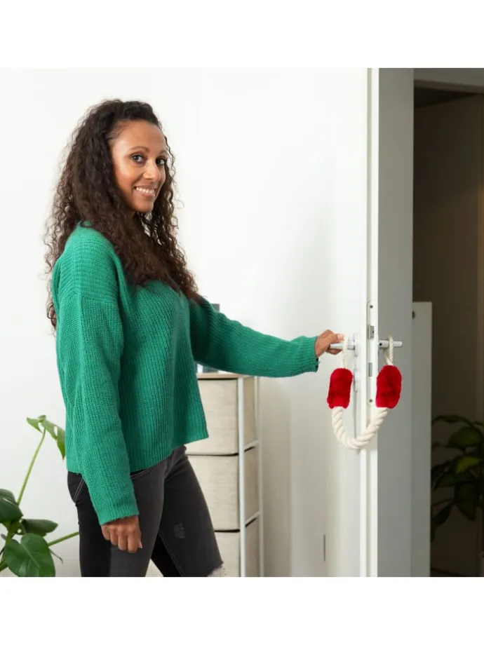 4 x Türkordel in Creme/ Rot