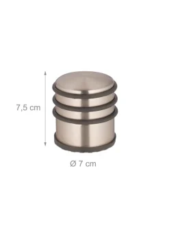 2 x Türstopper in Bronze/ Schwarz - (H)7,5 x Ø 7 cm