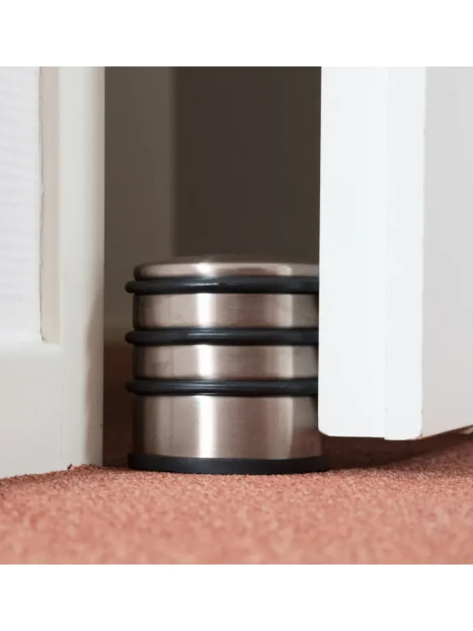 3 x Türstopper in Bronze/ Schwarz - (H)7,5 x Ø 7 cm
