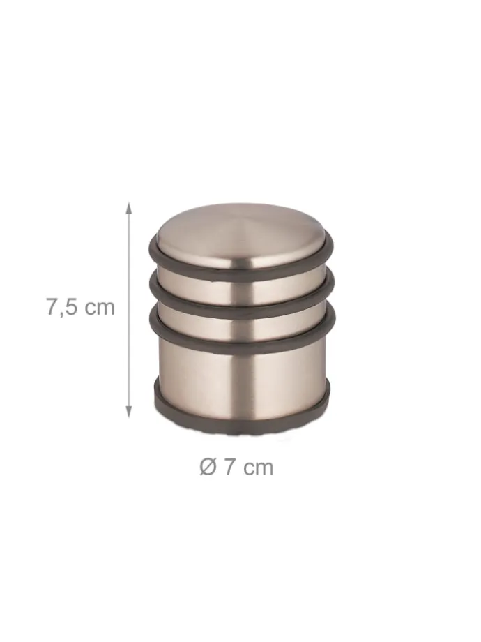 3 x Türstopper in Bronze/ Schwarz - (H)7,5 x Ø 7 cm