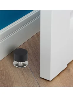 2 x Türstopper in Schwarz/ Silber