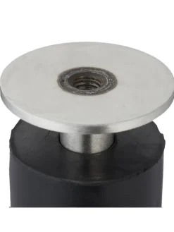 2 x Türstopper in Schwarz/ Silber