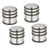 4 x Türstopper in Silber/ Schwarz - (H)7,5 x Ø 7 cm