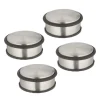 4 x Türstopper in Silber/ Schwarz - (H)4,5 x Ø 10,5 cm