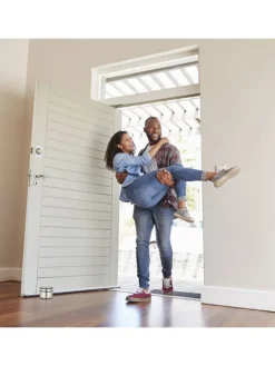 2 x Türstopper in Silber/ Schwarz - (H)7,5 x Ø 9 cm