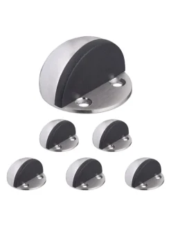 6 x Türstopper in Silber/ Schwarz