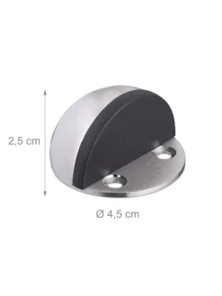 6 x Türstopper in Silber/ Schwarz