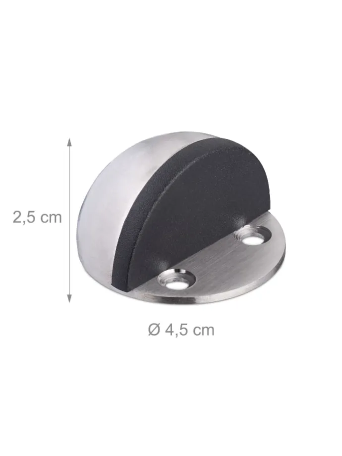 6 x Türstopper in Silber/ Schwarz