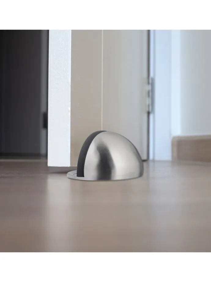 6 x Türstopper in Silber/ Schwarz