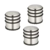3 x Türstopper in Silber/ Schwarz - (H)7,5 x Ø 7 cm