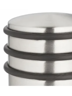 3 x Türstopper in Silber/ Schwarz - (H)7,5 x Ø 7 cm