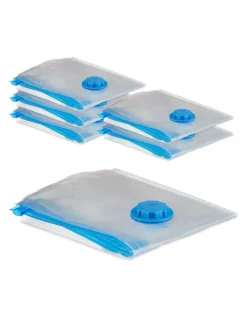 30 x Vakuumbeutel in Transparent/ Blau - 100x80