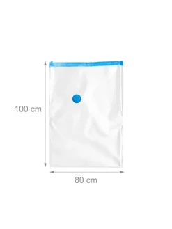 30 x Vakuumbeutel in Transparent/ Blau - 100x80