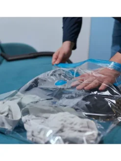 30 x Vakuumbeutel in Transparent/ Blau - 100x80