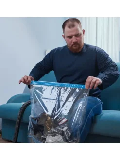 60 x Vakuumbeutel Set in Transparent/ Blau