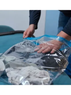 60 x Vakuumbeutel Set in Transparent/ Blau