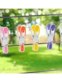 75 x Wäscheklammern in Bunt