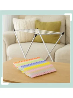 75 x Wäscheklammern in Bunt