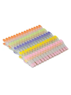 75 x Wäscheklammern in Bunt