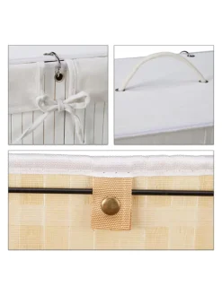 2 x Wäschekorb in Weiß - (B)55 x (H)63 x (T)35 cm