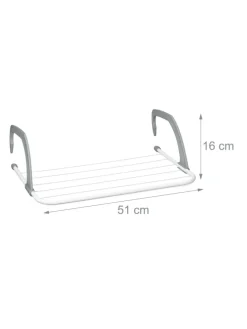 3 x Wäscheständer in Weiß/ Grau - (B)51 x (H)16 x (T)51 cm