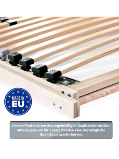 7 Zonen Lattenrost Ergo mit Kopf- & Fußteilverstellung in Natur