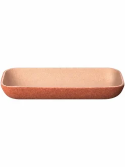 Ablageschale "Herba" in Braunrot - (B)23,5 x (H)12,5 x (T)3 cm