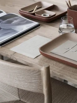 Ablageschale "Herba" in Braunrot - (B)23,5 x (H)12,5 x (T)3 cm