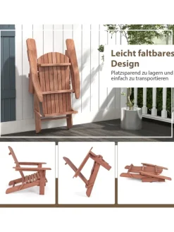 Adirondack Stuhl klappbar in Braun