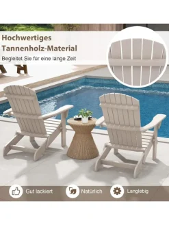 Adirondack Stuhl klappbar in Grau