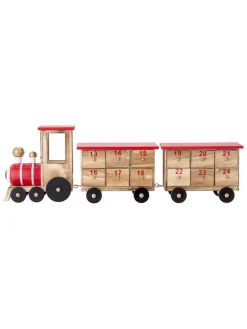 Adventskalender ''Grunk'' in Beige - (B)46 x (H)11 x (T)9,5 cm