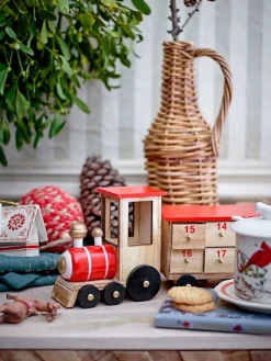 Adventskalender ''Grunk'' in Beige - (B)46 x (H)11 x (T)9,5 cm