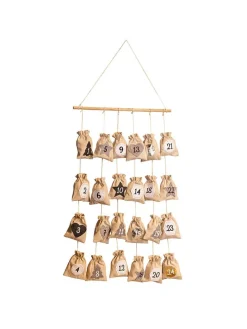 Adventskalender in Beige - (L)90 x (B)55 cm