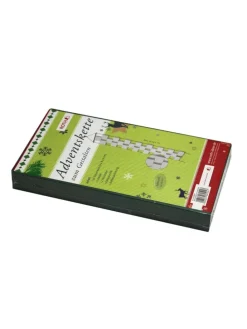 Adventskalender Rohling zum Gestalten und Füllen, 24er Boxen-Kette in Weiß