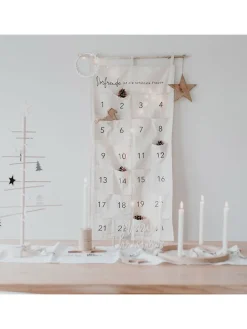 Adventskalender "Vorfreude" in Creme - (L)120 x (B)60 cm
