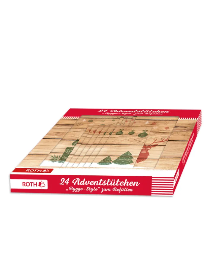Adventskalender zum Befüllen - 24 Adventstütchen - Hygge-Style - in Bunt